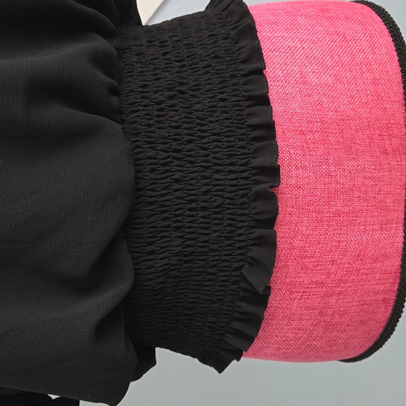 SHEIN LUNE Frilled Shirred Waist Puff Sleeve Blouse - Large‎ - Picture 3 of 9